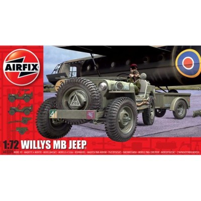 AIR02339 WILLYS JEEP TRAILER & HOWITZER, 1/76