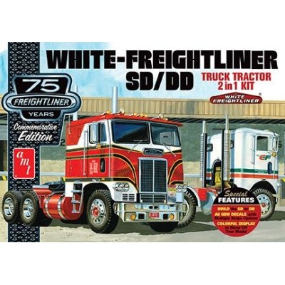 AMT1046 WHITE FREIGHTLINER W/SC/DD CABOVER, 1/25