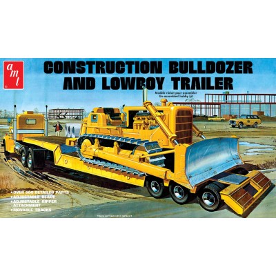 AMT1218 LOWBOY TRAILER & BULLDOZER 1/25