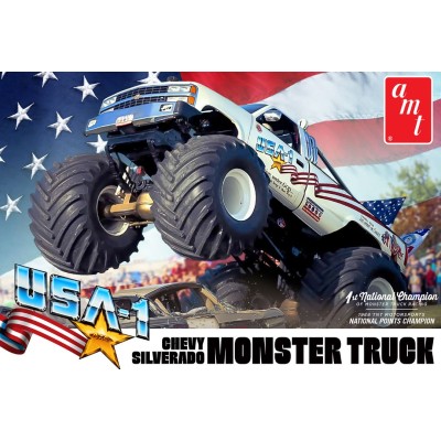 AMT1252 USA 1 SILVERADO MONSTER TRUCK, 1/25