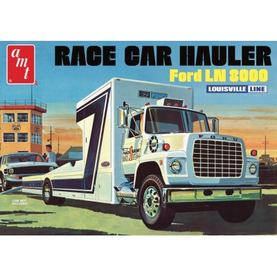 AMT1316 FORD LN 8000 RACE CAR HAULER 1/25