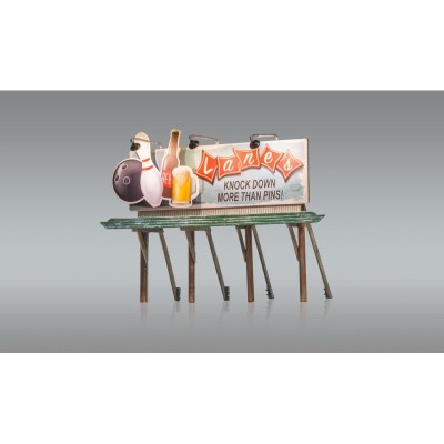 WS5796 JUST PLUG BILLBOARD, Lanes Bowling & Bar
