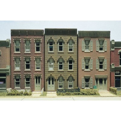 WS11400 HO TOWNHOUSE FLATS, 3 building fronts