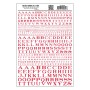 WS704 ROMAN RR RED MODEL GRAPHICS 1/16"-5/16"