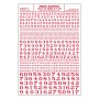 WS710 NO.ROMAN RR RED MOD.GRAPH.1/16"-5/16"