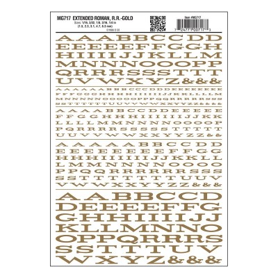 WS717 EXT.ROMAN RR GOLD MOD.GRAPH.1/16"-1/4"