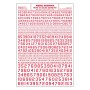 WS748 NO.45*USA GOTHIC RED MOD.GRA.1/16"-5/16"
