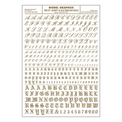 WS757 OLD ENG&SCRIPT GOLD MOD.GRA.3/16"5/16"