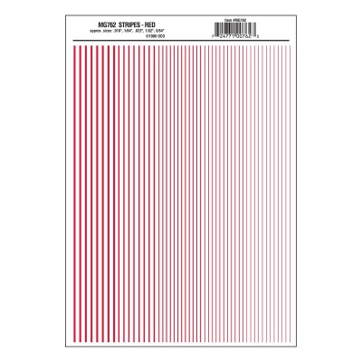 WS762 STRIPES RED MOD.GRAPH..010"TO 3/64"
