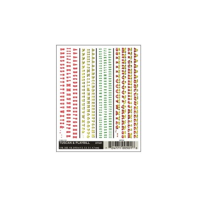 WS501 TUSCAN&PLAYBILL DRY TRANSFER DECALS