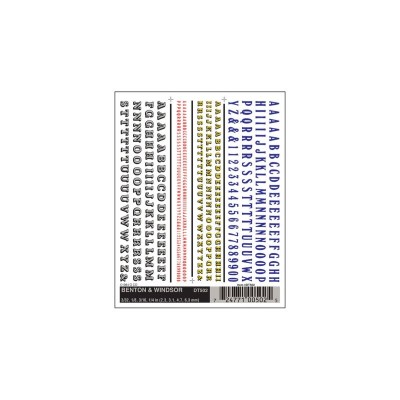 WS502 BETON WINDSOR DRY TRANSFER DECALS