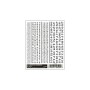 WS509 R.R.ROMAN NOS.BLACK DRY TRANSFER DECALS