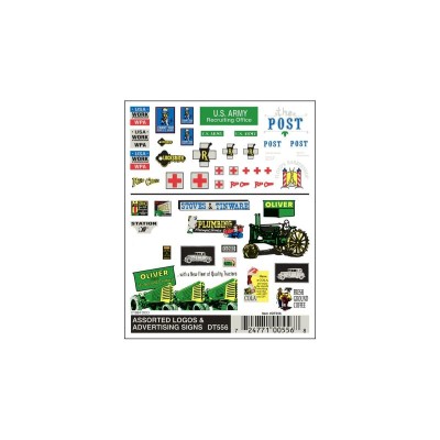 WS556 ASST.LOGOS&ADVERT.SIGNS DRY TRANS.DECAL