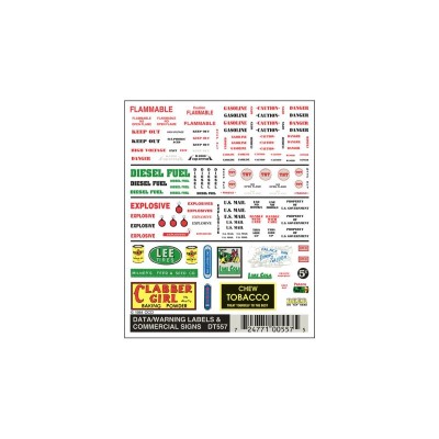 WS557 DATA/WARNING LABELS&COMM.SIGNS DR.T.DEC