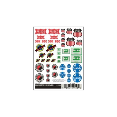 WS558 RAILROAD HERALDS DRY TRANSFER DECALS