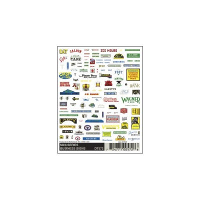 WS572 BUSINESS SIGNS MINI SER.DRY TRANS.DECALS