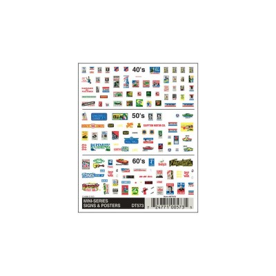 WS573 SIGNS&POSTERS MINI SER.DRY TRANSFER DEC.