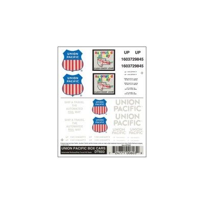 WS603 UNION PACIFIC BOX CARS DRY TRANS.DECALS