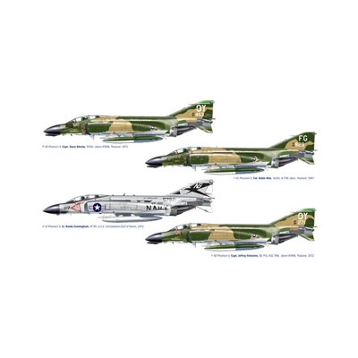 ITA1373 F4 C/D/J PHANTOM (USAF, Navy & Vietnam Aces) 1/72