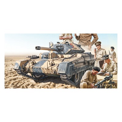 ITA6592 CRUSADER MK.III w British tank crew 1/35