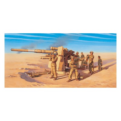 ITA7512 8.8cm FLAK 37 AA GUN w crew 1/72
