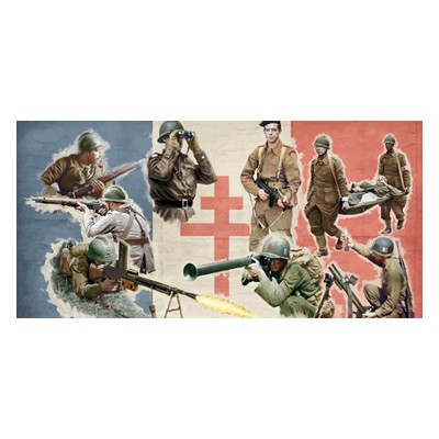 ITA6189 WWII-FREE FRENCH INFANTRY 1/72