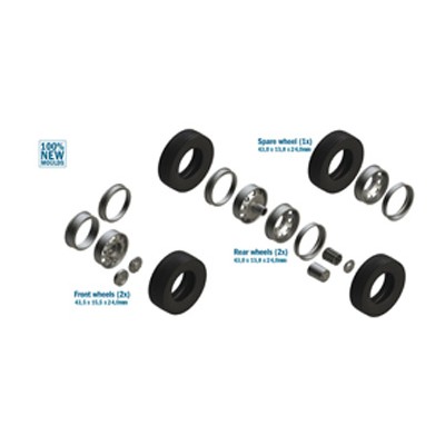 ITA3909 EUROPEAN TRACTOR TIRES AND RIMS 1/24