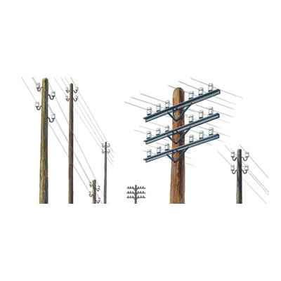 ITA0404 TELEGRAPH POLES, 1/35