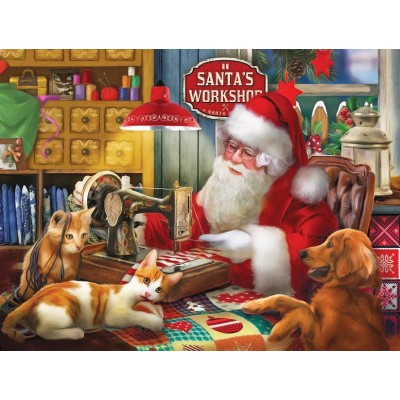SUN23087 SANTA'S QUILTING WORKSHOP, 300 21x
