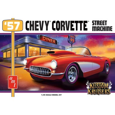 AMT1498 57 CORVETTE STREET MACHINE, 1/25 7/25