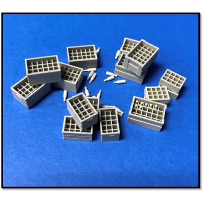 SQMAA48007 RESIN BEER BOTTLES AND CRATES 1/48