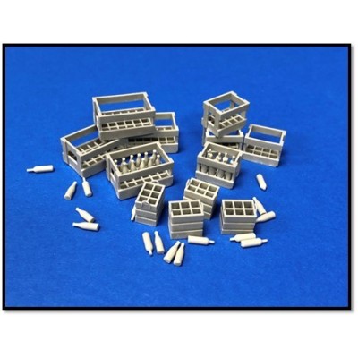 SQMAA48006 RESIN WINE BOTTLES AND CRATES 1/48