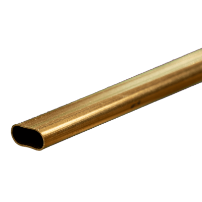 KSE5095 LARGE BRASS OVAL TUBE (2pc) *3