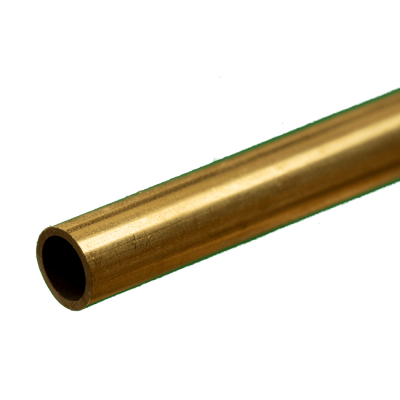 KSE8210 ROUND BRASS TUBE9/32 OD .029 WALL x 12" *5