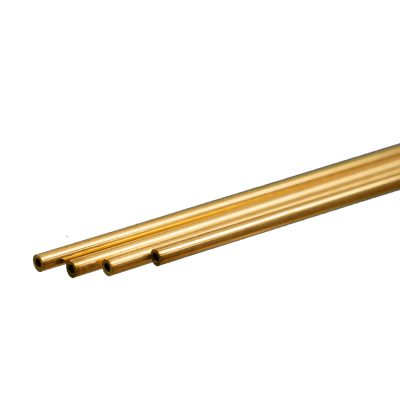KSE9820 ROUND BRASS TUBE2mm ODx.45mm wall 4/pk *3