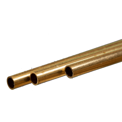 KSE9823 RND BRASS TUBE 5mm ODx.45mm wall, 3pk *3