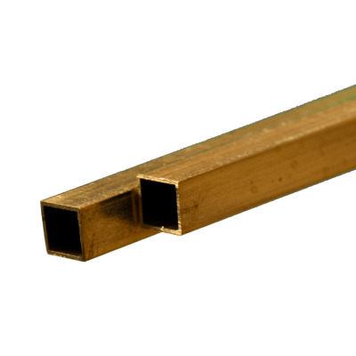 KSE9854 SQ BRASS TUBE 6mmx6mmx.45mm wall, 2/pk *3