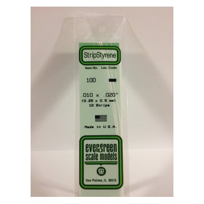 EVG100 .010 x .020 STRIPS 10/pk *5