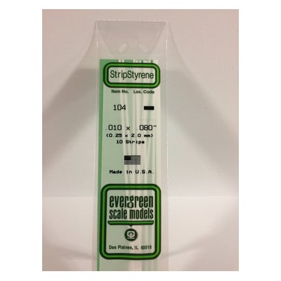 EVG104 .010 X .080 STRIPS 10/pk *5
