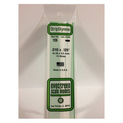 EVG106 .010 X .125 STRIPS 10/pk *5