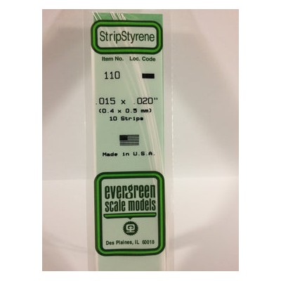 EVG110 .015 X .020 STRIPS 10/pk *5