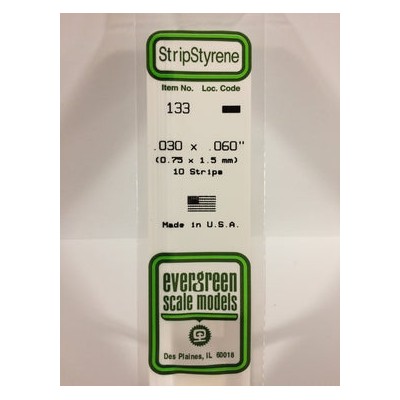 EVG133 .030 x .060 STRIPS 10/pk *5