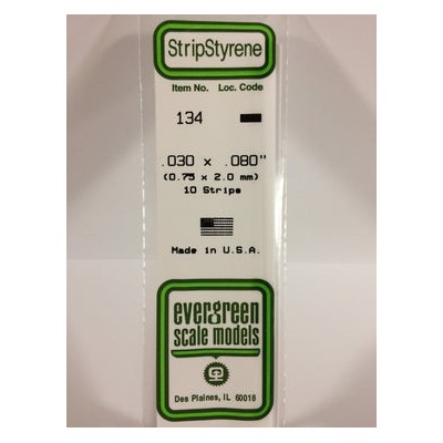 EVG134 .030 x .080 STRIPS 10/pk *5
