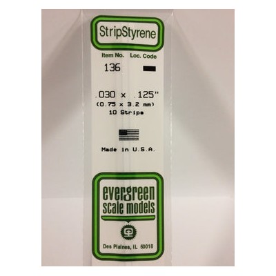 EVG136 .030 x .125 STRIPS 10/pk *5