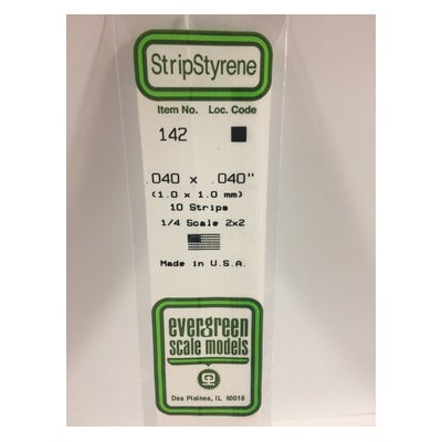 EVG142 .040 X .040 STRIPS 10/pk *5