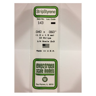 EVG143 .040 x .060 STRIPS 10/pk *5