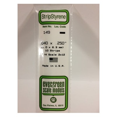 EVG149 .040 x .250 STRIPS 10/pk *5