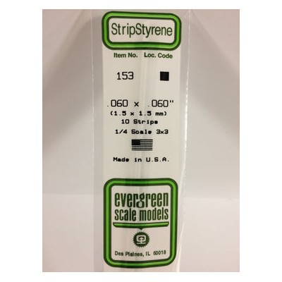 EVG153 .060 x .060 STRIPS 10/pk *5