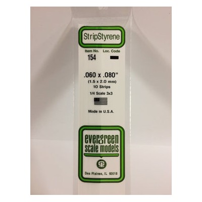 EVG154 .060 x .080 STRIPS 10/pk *5
