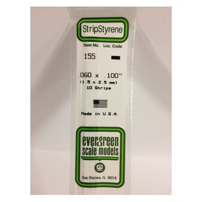 EVG155 .060 x .100 STRIPS 10/pk *5